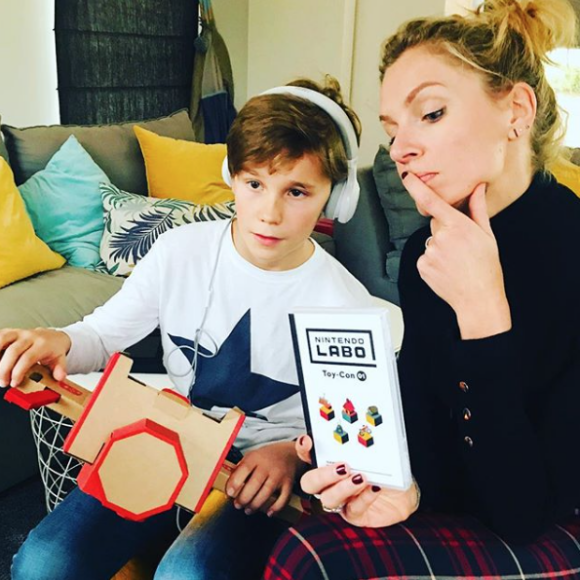 Sandrine Corman et son fils Oscar le 8 décembre 2018.