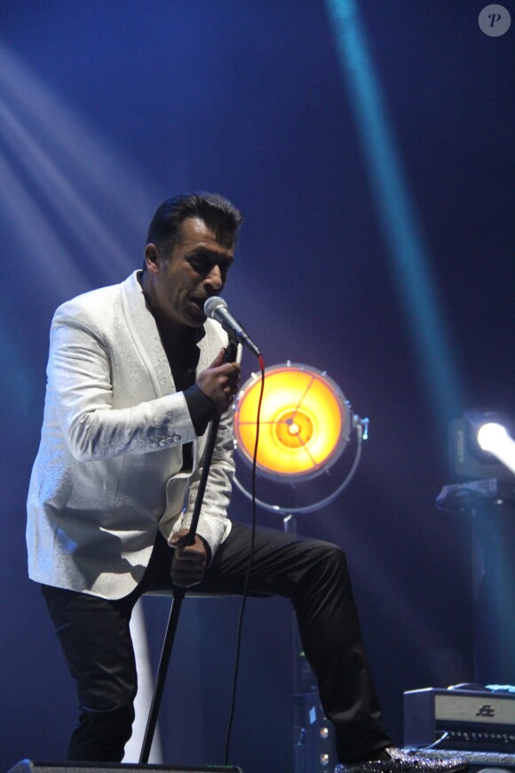 Bébert des Forbans (Albert Kassabi) et Christophe Camilotte - Les Forbans en concert à l'Olympia pour leur 40 ans, à Paris, France, le 3 octobre 20158. © Philippe Baldini/Bestimage