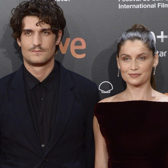 Lily Rose Depp, Louis Garrel et sa femme Laetitia Casta - Les célébrités arrivent à la première du film 'A Faithful Man' lors du 66ème festival du film de San Sebastian en Espagne le 22 septembre 2018.