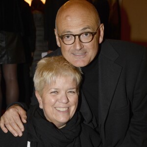Mimie Mathy et son mari Benoist Gerard - Représentation exceptionnelle de la pièce "Cher Trésor" au Théâtre des Nouveautés à Paris, à l'occasion de la creation du Festival de l'Ile Maurice, le 18 novembre 2013.