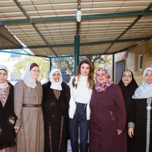 Queen Rania during a visit to Wadi Al Naqa village, Al Balqa Photo: Royal Hashemite Court/ Albert Nieboer / Netherlands OUT / Point de Vue OUT17/12/2018 - Al Balqa