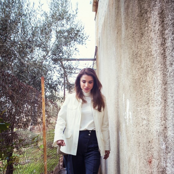 Queen Rania during a visit to Wadi Al Naqa village, Al Balqa Photo: Royal Hashemite Court/ Albert Nieboer / Netherlands OUT / Point de Vue OUT17/12/2018 - Al Balqa