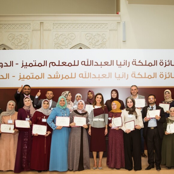 Queen Rania at the Queen Rania Award for Excellence in Education (QRAEE) ceremony at the Royal Cultural Palace in Amman, on December 12, 2018, Photo: Royal Hashemite Court / Albert Nieboer / Netherlands OUT / Point de Vue OUT12/12/2018 - Amman