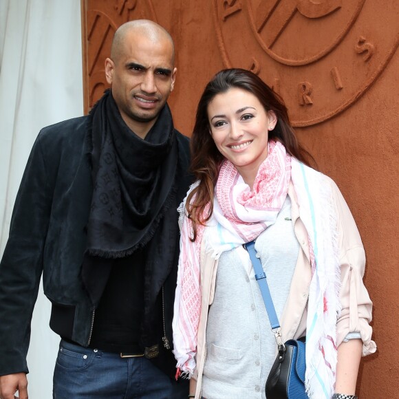 Aurelien Capoue et Rachel Legrain-Trapani - People au village des Internationaux de France de tennis de Roland Garros à Paris, le 28 mai 2014.