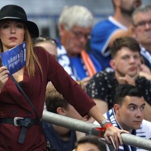 Rachel Legrain-Trapani (compagne de B.Pavard) dans les tribunes lors de la Ligue des nations opposant la France aux Pays-Bas, au Stade de France, à Saint-Denis, Seine Saint-Denis, France, le 9 septembre 2018. La France a gagné 2-1. © Cyril Moreau/Bestimage