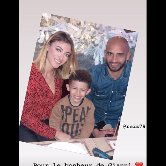 Rachel Legrain-Trapani a retrouvé son ex-mari Aurélie Capoue pour les 5 ans de leur fils Gianni. Instagram, le 23 décembre 2018.