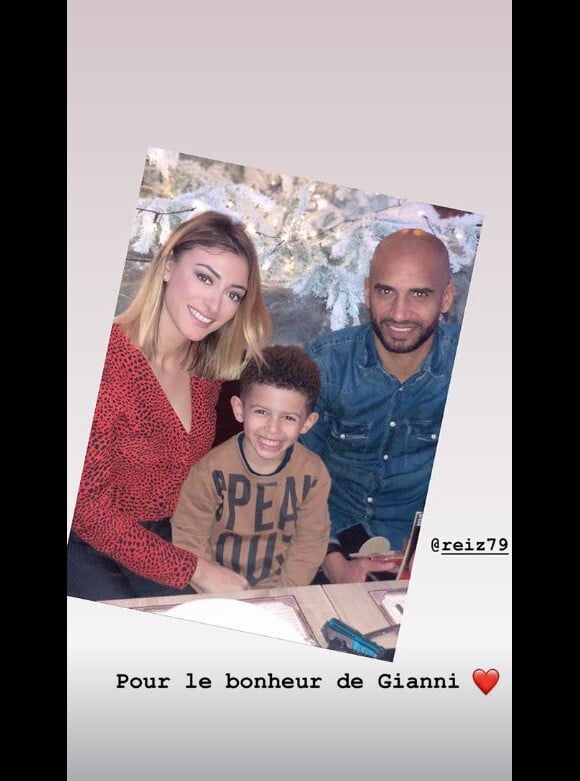 Rachel Legrain-Trapani a retrouvé son ex-mari Aurélie Capoue pour les 5 ans de leur fils Gianni. Instagram, le 23 décembre 2018.
