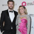 Liam Hemsworth et Miley Cyrus à la 26ème édition de la soirée "Elton John AIDS Foundation Oscar Party" 2018 à West Hollywood le 4 mars 2018.