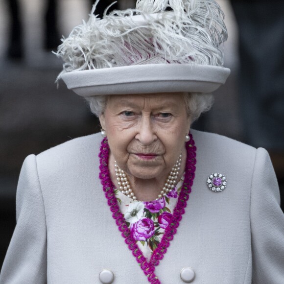 La reine Elizabeth II à la messe de Noël à l'église Sainte-Marie-Madeleine à Sandringham, le 25 décembre 2018.
