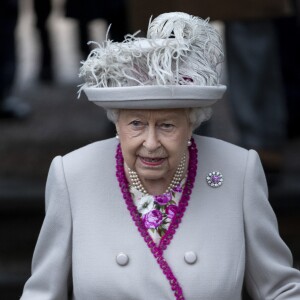 La reine Elizabeth II à la messe de Noël à l'église Sainte-Marie-Madeleine à Sandringham, le 25 décembre 2018.