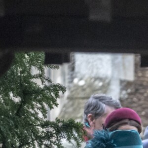 La reine Elizabeth II et la famille royale britannique à la messe de Noël à l'église Sainte-Marie-Madeleine à Sandringham, le 25 décembre 2018.