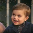 Image extraite de la vidéo de la princesse héritière Victoria et du prince Daniel de Suède avec leurs enfants la princesse Leonore et le prince Oscar, qui a chanté des chants de Noël, pour les fêtes de fin d'année 2018.