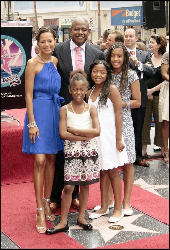 Forest Whitaker et sa femme Keisha avec leurs filles à Hollywood en 2007.