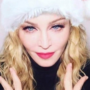Madonna prête pour Noël, décembre 2018.