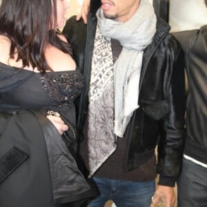 Exclusif - Béatrice Dalle et JoeyStarr se retrouvent le temps d'une soirée lors du vernissage de Richard Aujard à la galerie Laurent Strouk à Paris le 9 janvier 2014.