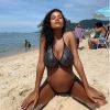 Tina Kunakey, pose enceinte, au Brésil. Sur Instagram, le 4 janvier 2019