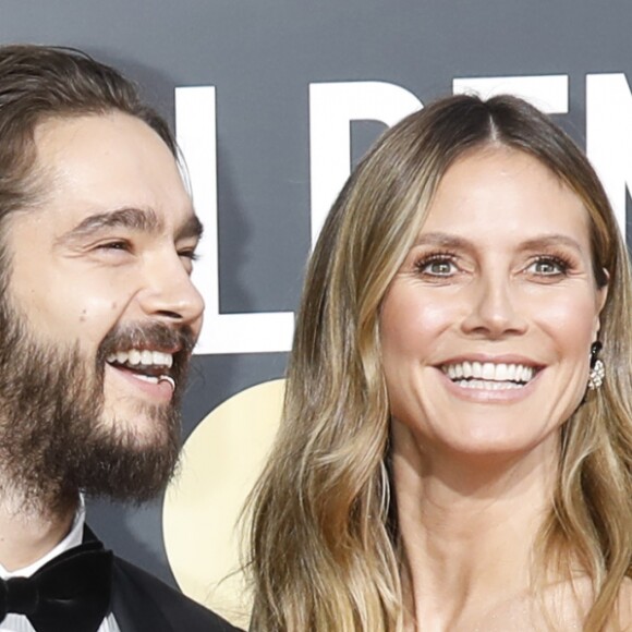 Heidi Klum et son fiancé Tom Kaulitz à la 76e cérémonie annuelle des Golden Globe Awards au Beverly Hilton Hotel à Los Angeles, le 6 janvier 2019.