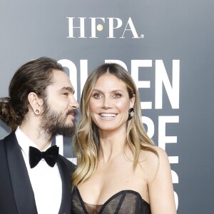 Heidi Klum et son fiancé Tom Kaulitz à la 76e cérémonie annuelle des Golden Globe Awards au Beverly Hilton Hotel à Los Angeles, le 6 janvier 2019.