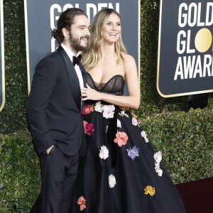 Heidi Klum et son fiancé Tom Kaulitz à la 76e cérémonie annuelle des Golden Globe Awards au Beverly Hilton Hotel à Los Angeles, le 6 janvier 2019.