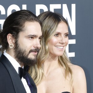 Heidi Klum et son fiancé Tom Kaulitz à la 76e cérémonie annuelle des Golden Globe Awards au Beverly Hilton Hotel à Los Angeles, le 6 janvier 2019.