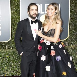 Heidi Klum et son fiancé Tom Kaulitz à la 76e cérémonie annuelle des Golden Globe Awards au Beverly Hilton Hotel à Los Angeles, le 6 janvier 2019.