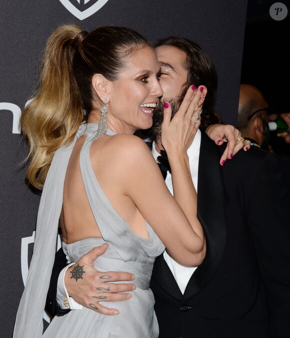 Heidi Klum et son fiancé Tom Kaulitz à l'after party InStyle and Warner Bros lors de la 76e cérémonie annuelle des Golden Globe Awards au Beverly Hilton Hotel à Los Angeles, le 6 janver 2019.