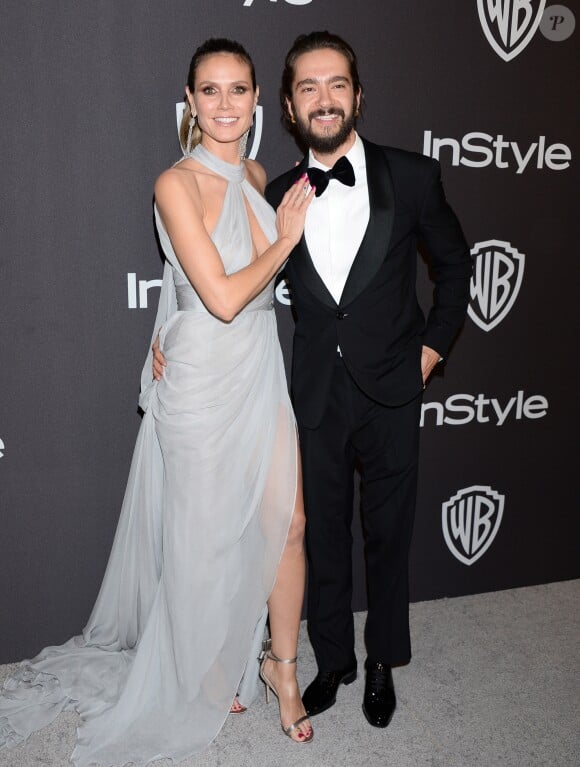 Heidi Klum et son fiancé Tom Kaulitz à l'after party InStyle and Warner Bros lors de la 76e cérémonie annuelle des Golden Globe Awards au Beverly Hilton Hotel à Los Angeles, le 6 janver 2019.