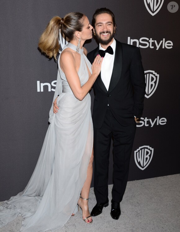 Heidi Klum et son fiancé Tom Kaulitz à l'after party InStyle and Warner Bros lors de la 76e cérémonie annuelle des Golden Globe Awards au Beverly Hilton Hotel à Los Angeles, le 6 janver 2019.