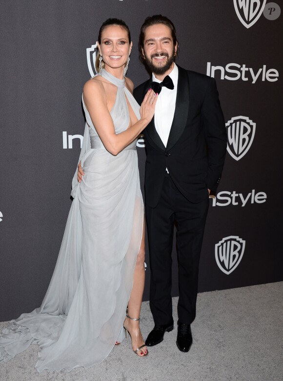 Heidi Klum et son fiancé Tom Kaulitz à l'after party InStyle and Warner Bros lors de la 76e cérémonie annuelle des Golden Globe Awards au Beverly Hilton Hotel à Los Angeles, le 6 janver 2019.