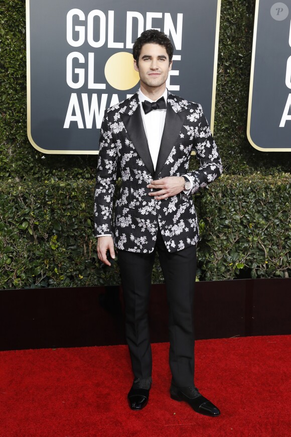 Darren Criss en Dior Homme 76e cérémonie annuelle des Golden Globe Awards au Beverly Hilton Hotel à Los Angeles, le 6 janvier 2019.