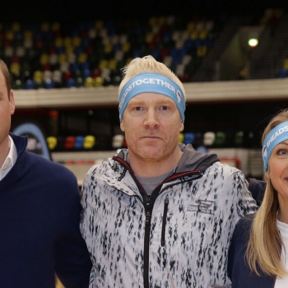 Iwan Thomas, l'ancien athlète et champion olympique, donne des nouvelles de son fils né prématuré, le 29 décembre 2018. Ici avec Kate Middleton, le prince William, Paula Radcliffe et le prince Harry lors du marathon de Londres, en 2017.
