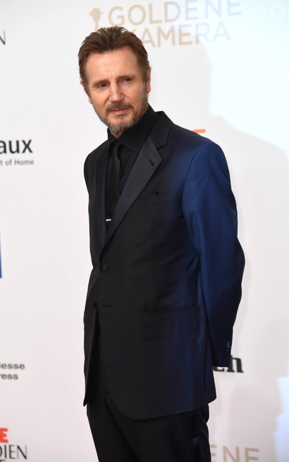 Liam Neeson à la soirée de remise du prix de la Camera d'Or à Hambourg le 22 février 2018.