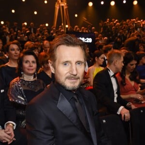 Liam Neeson (Caméra d'Or pour l'ensemble de sa carrière) à la cérémonie de la Caméra d'Or 2018 à Hambourg, le 22 février 2018.