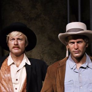 Robert Redford, Paul Newman - Statues de cire des célébrités chez Madame Tussauds à Los Angeles, le 25 septembre 2017