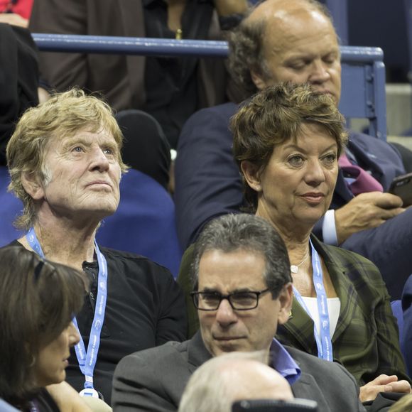 Robert Redford dans les tribunes de l'US Open 2017 à New York, le 8 septembre 2017.