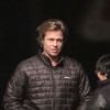 Exclusif - Brad Pitt au volant d'une belle Karman Ghia Volkswagen sur le tournage du film Once Upon a Time in Hollywood, le 24 octobre 2018