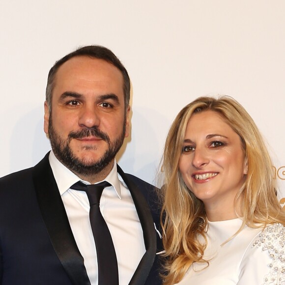 François-Xavier Demaison et sa compagne Anaïs Tihay - Photocall lors de la 43ème cérémonie des Cesar à la salle Pleyel à Paris, le 2 mars 2018. © Dominique Jacovides - Olivier Borde / Bestimage