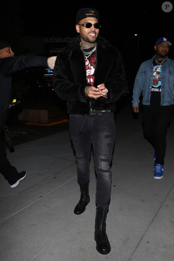 Chris Brown - Les célébrités arrivent à l'after party du American Music Awards à Los Angeles, le 9 octobre 2018