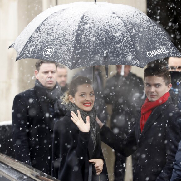 Marion Cotillard - Les célébrités arrivent au deuxième défilé Chanel au Grand Palais lors de la Fashion Week Haute Couture collection printemps/été 2019 de Paris, France, le 22 janvier 2019. © Veeren-CVS/Bestimage