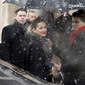 Marion Cotillard - Les célébrités arrivent au deuxième défilé Chanel au Grand Palais lors de la Fashion Week Haute Couture collection printemps/été 2019 de Paris, France, le 22 janvier 2019. © Veeren-CVS/Bestimage