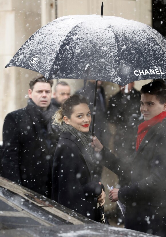 Marion Cotillard - Les célébrités arrivent au deuxième défilé Chanel au Grand Palais lors de la Fashion Week Haute Couture collection printemps/été 2019 de Paris, France, le 22 janvier 2019. © Veeren-CVS/Bestimage
