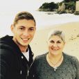 Emiliano Sala et sa mère Mercedes, photo Instagram octobre 2017