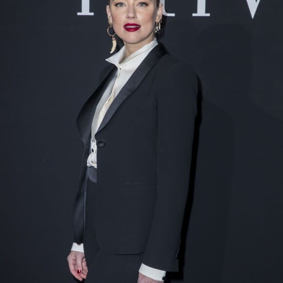Amber Heard au photocall du défilé de mode Haute-Couture printemps-été 2019 "Giorgio Armani Prive Haute Couture" à Paris. Le 22 janvier 2019 © Olivier Borde / Bestimage