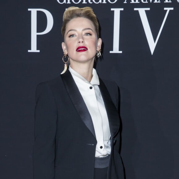 Amber Heard au photocall du défilé de mode Haute-Couture printemps-été 2019 "Giorgio Armani Prive Haute Couture" à Paris. Le 22 janvier 2019 © Olivier Borde / Bestimage