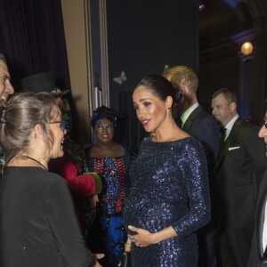 Le prince Harry, duc de Sussex, et Meghan Markle, duchesse de Sussex, enceinte, à la représentation du 10ème anniversaire du spectacle du Cirque du Soleil "Totem" au Royal Albert Hall à Londres, le 16 janvier 2019.