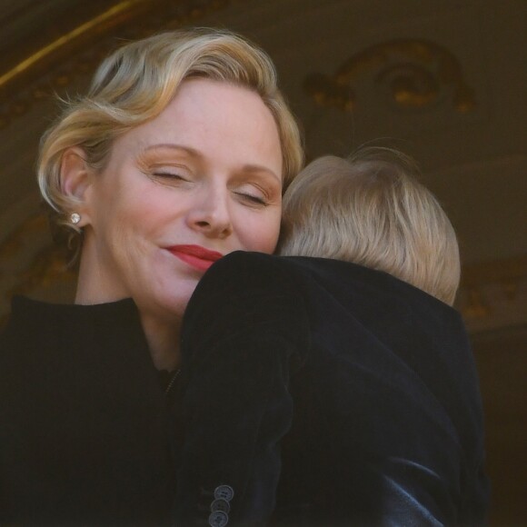 Le prince héréditaire Jacques de Monaco s'est joint à ses parents la princesse Charlene et le prince Albert II pour assister depuis le balcon du palais princier à la procession des reliques de Sainte Dévote à Monaco le 27 janvier 2019. ©Bruno Bebert/Bestimage