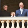 Le prince héréditaire Jacques de Monaco s'est joint à ses parents la princesse Charlene et le prince Albert II pour assister depuis le balcon du palais princier à la procession des reliques de Sainte Dévote à Monaco le 27 janvier 2019. ©Bruno Bebert/Bestimage