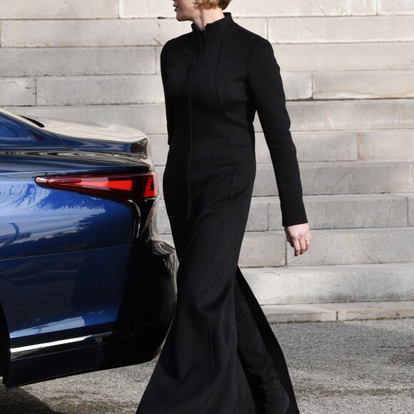 La princesse Charlene de Monaco lors de la messe pontificale pour les célébrations de Sainte Dévote à Monaco le 26 janvier 2019. ©Bruno Bebert/Bestimage