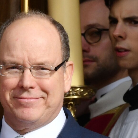 Le prince Albert II de Monaco et la princesse Charlene ont assisté à la messe pontificale pour les célébrations de Sainte Dévote à Monaco le 26 janvier 2019. ©Bruno Bebert/Bestimage