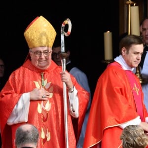 Le prince Albert II de Monaco et la princesse Charlene ont assisté à la messe pontificale pour les célébrations de Sainte Dévote à Monaco le 26 janvier 2019. ©Bruno Bebert/Bestimage